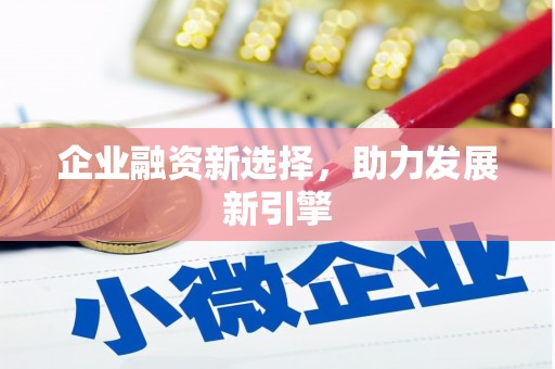 江口企业融资新选择，助力发展新引擎