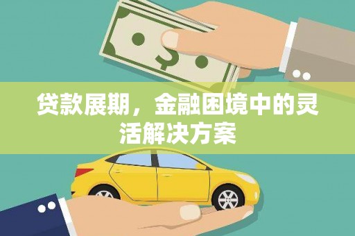 江口贷款展期，金融困境中的灵活解决方案