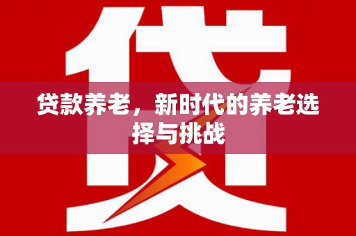 江口贷款养老，新时代的养老选择与挑战