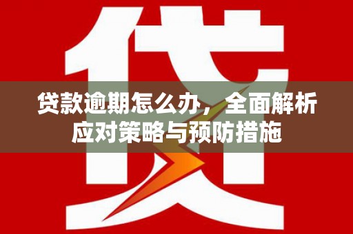 江口贷款逾期怎么办，全面解析应对策略与预防措施