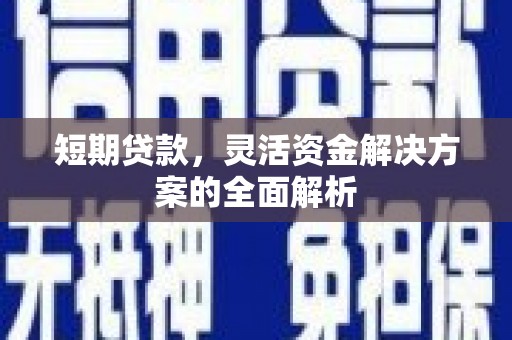江口短期贷款，灵活资金解决方案的全面解析