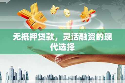 江口无抵押贷款，灵活融资的现代选择