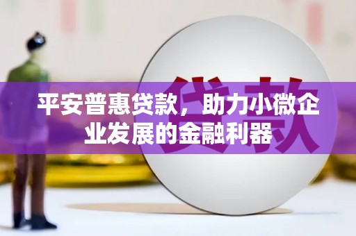 江口平安普惠贷款，助力小微企业发展的金融利器
