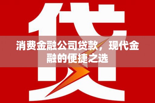 江口消费金融公司贷款，现代金融的便捷之选