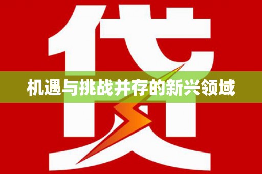 江口机遇与挑战并存的新兴领域